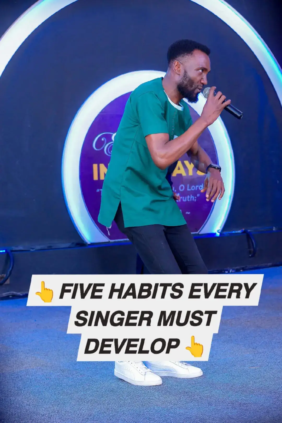 Before you start calling yourself a “vocalist, a singer, a worshipper,” come closer let’s reason together. Because the truth is that it’s not everyone holding a mic that’s a singer, vocalist, or a worshipper. Some people are just noise generators with confidence!  But if you truly want to grow and sound like someone heaven recognizes, these👇 five habits are your golden keys. Sit well, drink water, and let’s talk.  1️⃣. The Habit of Keeping Your Spirit Fresh You can’t sing powerful songs with a tired soul. If you’re always moody, stressed, or comparing yourself to others, your voice will sound like it’s carrying a burden. Fast and Pray more. Study your Bible. Rest well. Eat right. When your spirit is alive, your voice will sparkle like fresh morning dew. Because singing is not just about sound, it’s spirit meeting sound. A good voice without the anointing is useless!  2⃣. The Habit of Consistent Vocal Practice Let’s be honest, many people only warm up their voice on Sunday morning while brushing their teeth! Then when they go off-key during worship, they start rebuking “spiritual interference