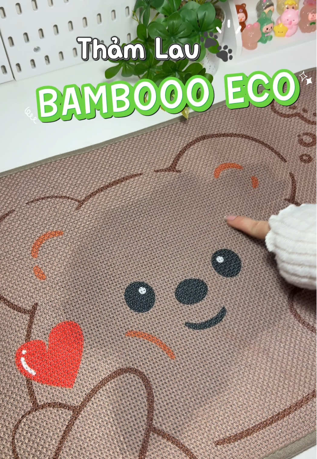 Thảm lau 👣🐾 dày dặn , thấm tốt , chống trơn trượt oki lắm #bambooeco #thamlauchan #thamlau #nariviu #decor 
