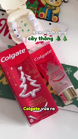 Kem đánh răng Colagate phiên bản giới hạn cho mùa Giáng Sinh, có cây thông noel xinh xỉu mấy bà ơi