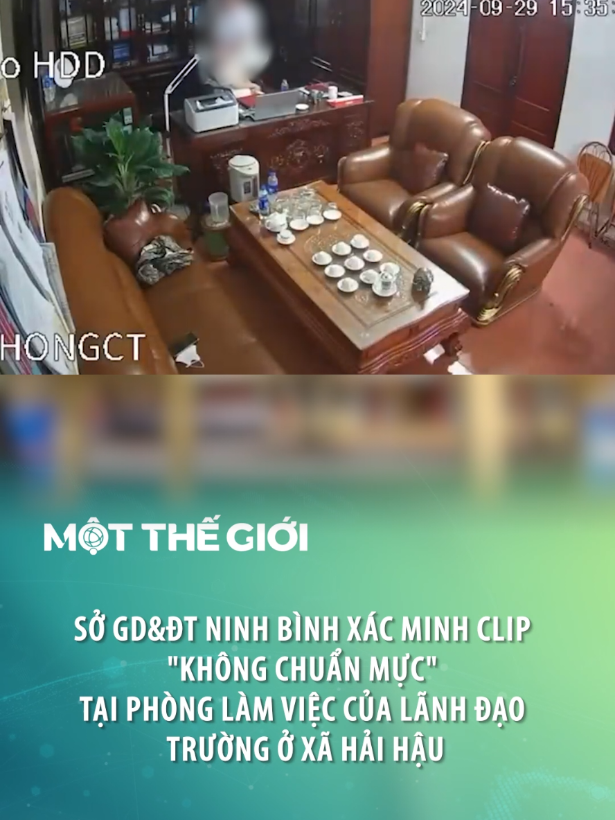 Xác minh clip không chuẩn mực của lãnh đạo 1 trường học ở xã Hải Hậu, Ninh Bình #haihau #hieutruong #1thegioi #tintuc 