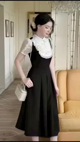 #ชุดดำ#ชุดดําย #ชุดเดรสกระโปรงยาว #ชุดผู้หญิงสวยๆ 