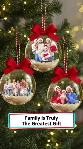 Bring warmth to your holidays with this ball ornament featuring your favorite family photo ❤️ #wanderprints #personalized #gifts #Christmas #giftforfamily