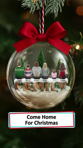 We bought this ornament to keep family close, shaking it to watch snowflakes fall 🎄 #wanderprints #personalized #gifts #Christmas #giftforfamily