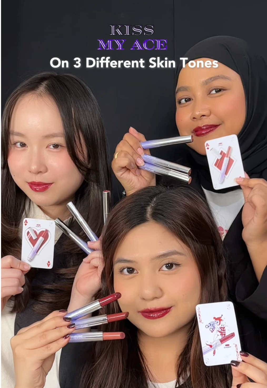 [SAVE] Ceraplump NEW SHADES on 3 Different Skin Tones♠️💋 #Somethinc #PakaiSomethinc 