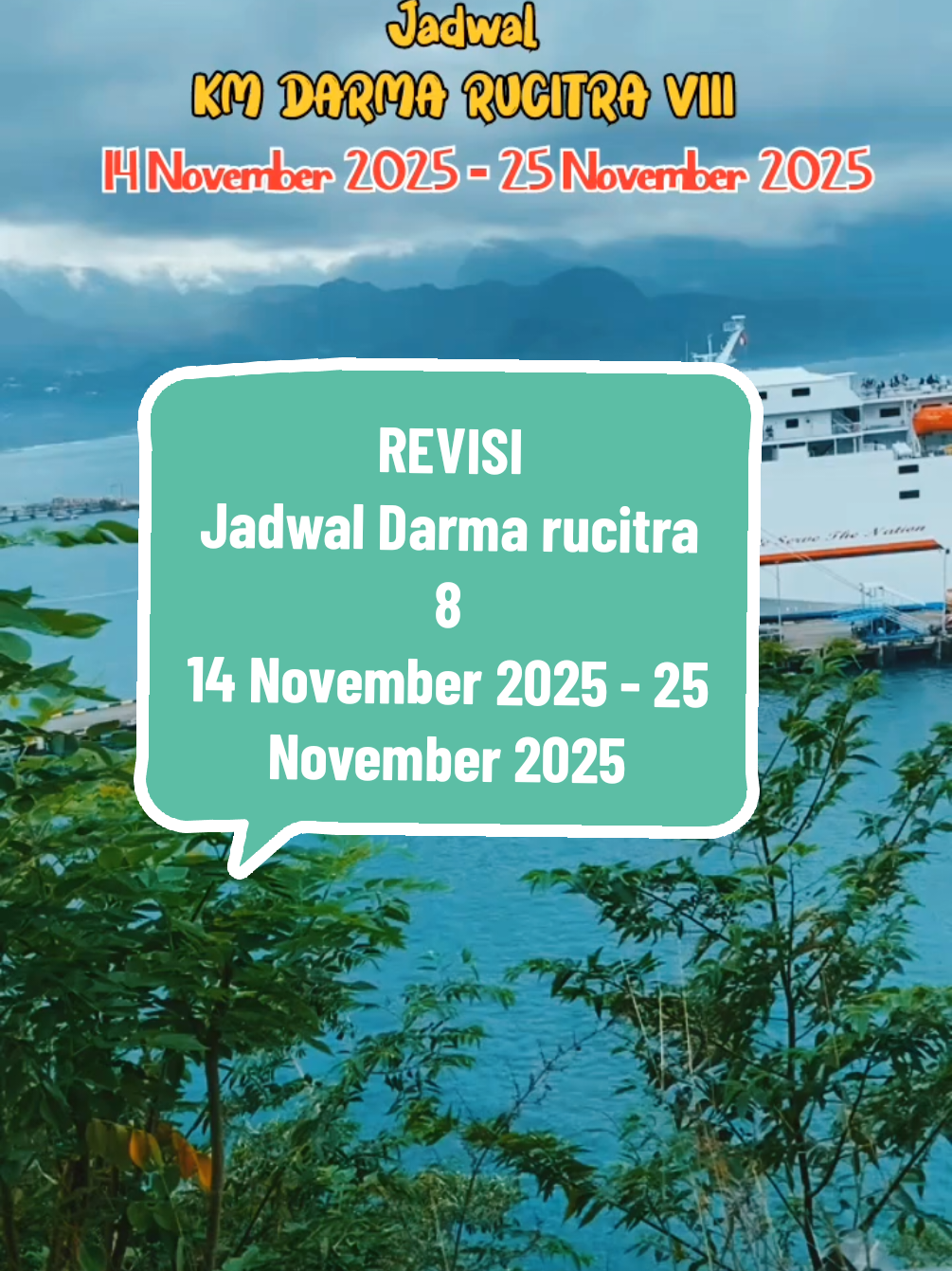 Revisi lagi bosku... jadwal Darma rucitra 8 14 November 2025 - 25 November 2025 #fyp  #nttpride🏝🔥  #surabayatiktok  #ende  #kupangtiktok 