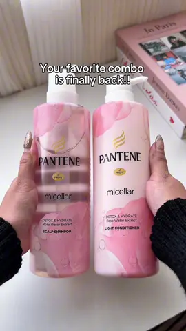 Pantene Micellar Detox & Hydrate Rose Water Extract Scalp shampoo & Pantene Micellar Detox & Hydrate Rose Water Extract Light Conditioner #pantene #conditioner #haircare #tiktokfinds #tiktoktrending 