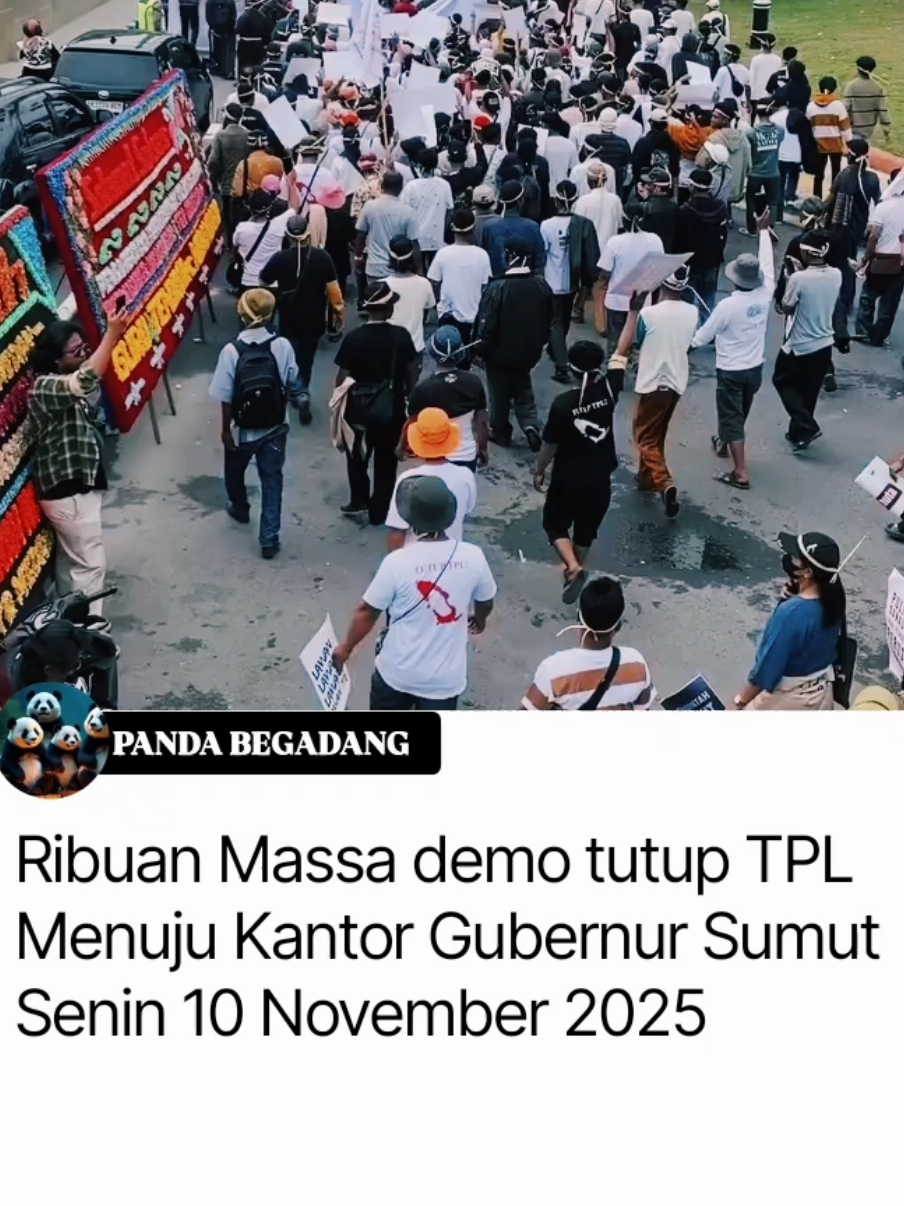 Massa menuju Kantor Gubernur Sumatera Utara menuntut tutup TPL #Demo #tutuptpl #danautoba 