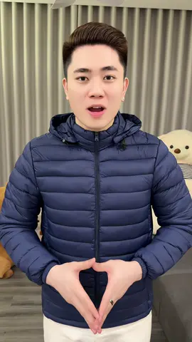 Áo phao nam trần bông siêu nhẹ