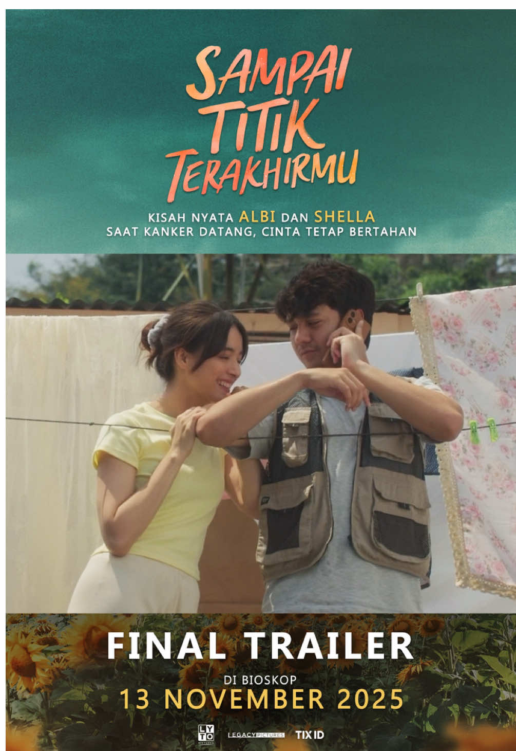 Cinta, Perjuangan, dan Kesetiaan Albi & Shella akan membuktikan bahwa cinta tetap bertahan dalam macam alur hidup. 💕 Albi & Shella bukan hanya cerita cinta — mereka adalah inspirasi hidup yang dirangkai sempurna dan bergema sampai selamanya. ✨ Film Sampai Titik Terakhirmu mulai tayang 13 November 2025 di Cinema XXI #SampaiTitikTerakhirmu #FilmSampaiTitikTerakhirmu #LebihAsik #NontonASIKdiXXI 