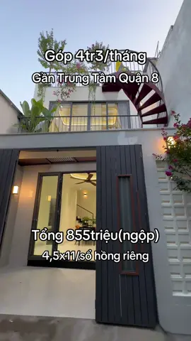 Quận 8/855triệu/sổ hồng riêng/4,5x11