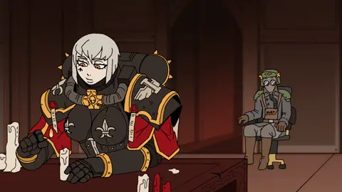 Battle sister and Death Korp of Krieg 🫰 animation by Dorotero #warhammer40k #warhammer 