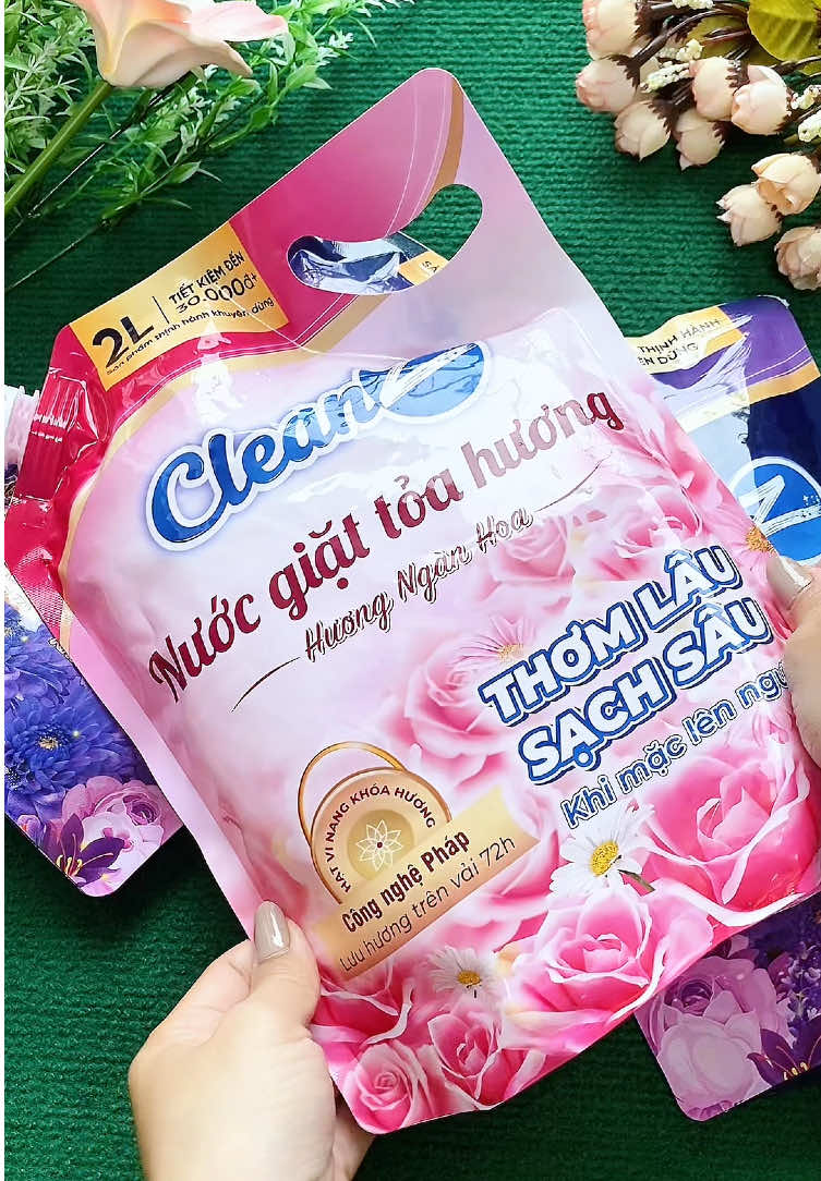 Nước Giặt Tỏa Hương CleanZ Công Nghệ Sạch Sâu, Lưu Hương Lâu Dài, Bảo Vệ Màu Quần Áo, Túi Giặt Dung Tích 2L Làm Sạch #mmxviii216 #cleanz #nuocgiatquanao 