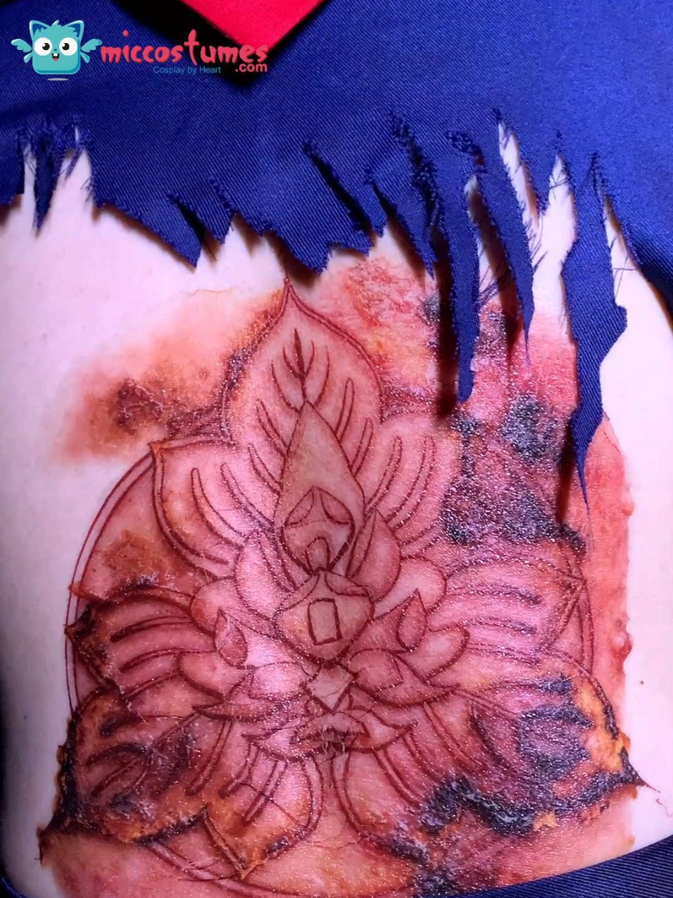 Detailed Silent Hill tattoo sticker wearing tutorial has come! Check miccostumes.com for more cosplay!✨ #miccostumes #silenthill #gamecosplay #silenthillcosplay #trending 