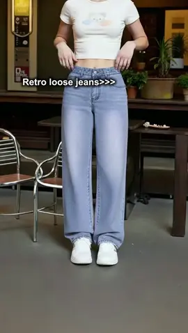 กางเกงยีนส์ทรงตรงสำหรับผู้หญิง! ทรงลูกแพร์ปกปิด ขาตรง 🥳#กางเกง #กางเกงขายาว #วินเทจ #กางเกงยีนส์เอวสูง #tiktokshop1111megasale 