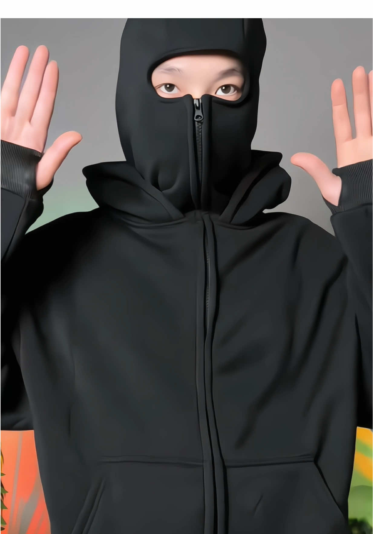 Áo Khoác Hoodie Zip Boxy Balaclava Ninja 2 mũ GOPYA, thời trang#aokhoac #aohoodie #thoitrangnuhottrend #xuhu