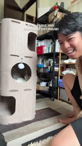 LOVE THIS CAT TOWER HOUSE!! #cattower #cathouse #cattowerscratcher #cat #catsoftiktok 