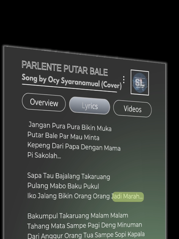 Parlente Putar Bale  - Ocy Syaranamual (cover) #creatorsearchinsights #liriklagu #parlenteputarbale  #soundviral #lirikmusik #liriklaguviral #fyp #foryoupage #fypシ゚ 