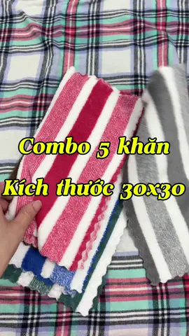 Combo 5 khăn vuông đa năng mềm mịn thấm hút #lin93giadung #khan #khandanang  @LIN93 GIA DỤNG 🥂 