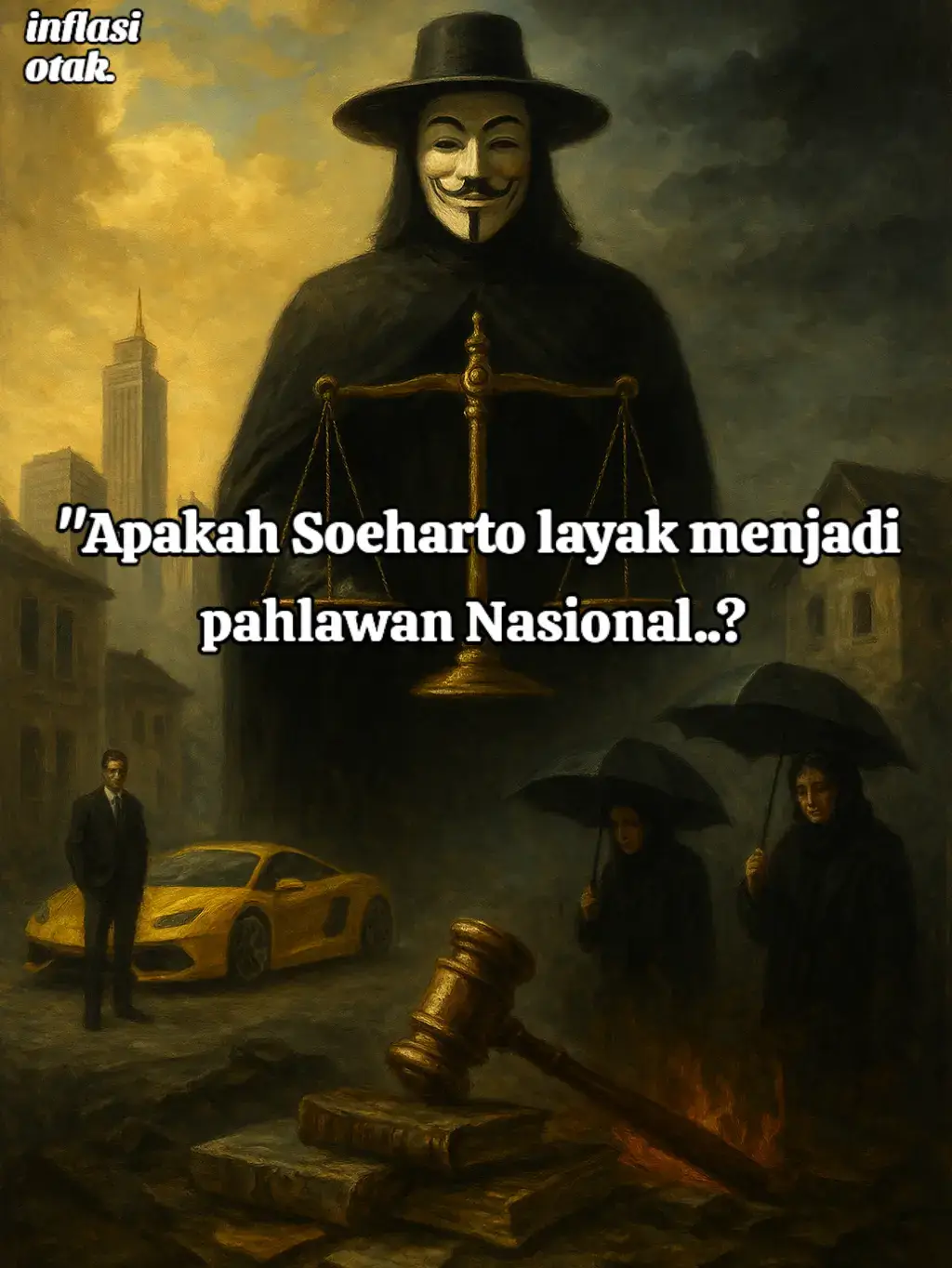 Soeharto adalah sosok yang penuh paradoks dalam sejarah Indonesia. Di satu sisi, ia membawa stabilitas ekonomi dan pembangunan besar-besaran setelah masa penuh kekacauan pasca-1965. Banyak infrastruktur berdiri, swasembada pangan tercapai, dan perekonomian tumbuh pesat selama dua dekade. Itu fakta yang tak bisa dihapus. Tapi di sisi lain, bayang-bayang gelap tak bisa dihindari. Ada ribuan korban jiwa pada 1965–1966 yang hingga kini belum mendapat keadilan. Ada represi terhadap kebebasan berbicara, pembungkaman lawan politik, dan korupsi sistemik yang menodai pemerintahan Orde Baru. Semua itu tercatat dalam laporan Komnas HAM, arsip sejarah, dan penelitian akademik. Menurut Undang-Undang Nomor 20 Tahun 2009, gelar Pahlawan Nasional bukan hanya soal jasa besar, tapi juga integritas moral dan keteladanan. Pahlawan seharusnya menjadi cermin nilai yang bisa diwariskan, bukan sekadar sosok yang berkuasa dan berjasa secara ekonomi. Maka, kalau kita menilai secara jujur dan utuh, Soeharto memang berjasa — tapi belum sepenuhnya pantas disebut pahlawan. Sebab bangsa yang menghargai pahlawannya, juga harus berani menatap luka sejarahnya. Dan mungkin, sebelum memberi gelar, kita perlu lebih dulu menuntaskan kebenaran. #sejarah #politik #pahlawan #foryou  #fyp 