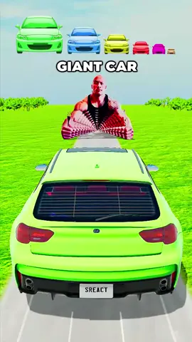 Big & Small Cars vs The Rock Dwayne Johnson Brainrot Tube