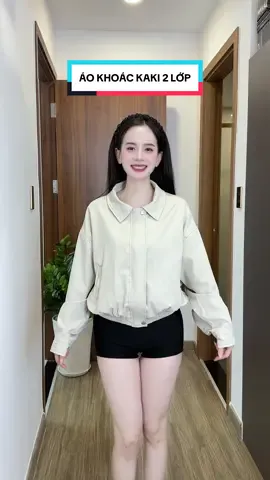 Khoác kaki 2 lớp from vừa đẹp #phamnhungreview #aokhoackaki #aokhoacnu 