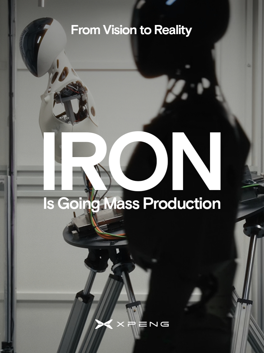 Hello, world.🤖 You’ve heard the whispers. You’ve seen the prototypes. Now, meet the reality. IRON is on track for mass production — bringing us closer to large-scale humanoid manufacturing by 2026. IRON is not just a machine, but a companion built with purpose. A new chapter of intelligence begins. #XPENGAITech #2025XPENGAIDAY #XPENG