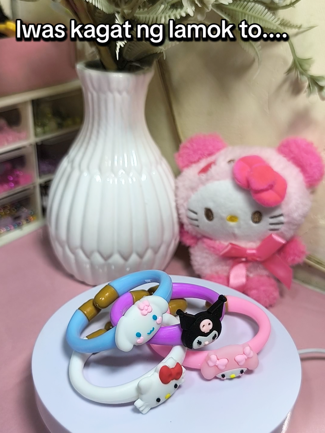 Iwas kagat ng lamok tong Sanrio bracelet. #mosquito #antimosquito #sanrio #bracelet #momfinds 