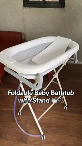 Foldable Baby Bathtub with Stand 🛁🫧 #bathtub #foldablebathtub #babymusthave #babybathtubwithstand #nesting 