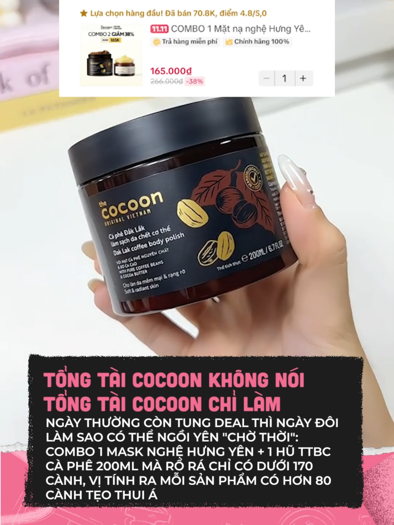 Combo nì okela quá trời nè #clmedia #celebnetwork #clbeauty #beauty #BeautyTok #skincare #cocoon #masknghehungyen
