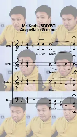 Sheet Music! #MrKrabs #Acapella #Harmony #MinorKey #SheetMusic 
