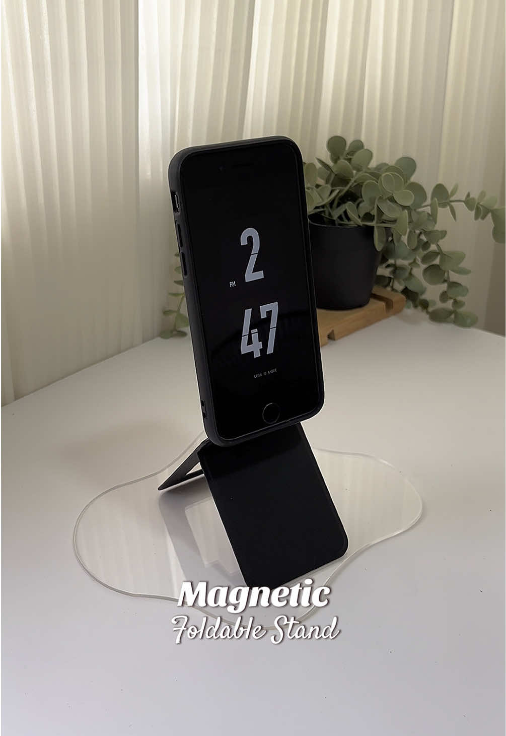 Adjustable, foldable magnetic tripod stand for phones. Super stable, sleek, and perfect for content creation or daily use! #magneticphoneholder #contentcreator  #phoneholder  #phonestand  #magsafe 