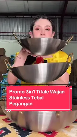 3in1 Tifale Wajan Stainless #tifale #wajan #wajanstainless #wajanantilengket #alatmasak 