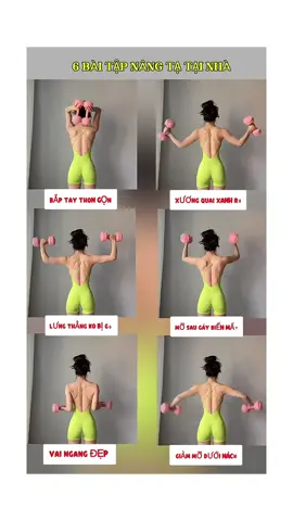 6 bài tập nâng tạ mà các chị em nên tập mỗi ngày #eothondangdep #cogangtungngay #tapgymtainha #tatapgym #giammo 
