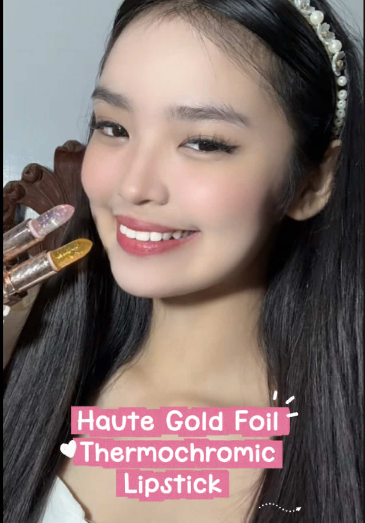 color-changing lipstick >>> everything else ✨💄 #OTWOO #otwoophbeauty #hautegoldfoilthermochromiclipstick 