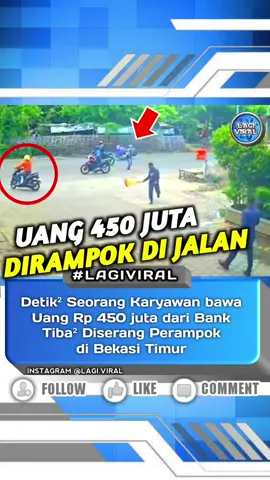 Aksi percobaan perampokan terjadi di Jalan Raya Nonon Sontani, depan Perumahan Spring Ville, Kelurahan Durenjaya, Kecamatan Bekasi Timur, Senin (10/11/2025) siang. Seorang karyawan perusahaan diserang 4 pelaku bersajam saat bawa uang tunai Rp450 juta. Korban bernama Muh Anhar, karyawan CV Mitra Abadi, yg baru aja mengambil uang perusahaan dari Bank BCA Cab Proyek Bekasi Dalam perjalanan kembali ke kantor, korban dipepet dua sepeda motor berisi empat orang pelaku. 