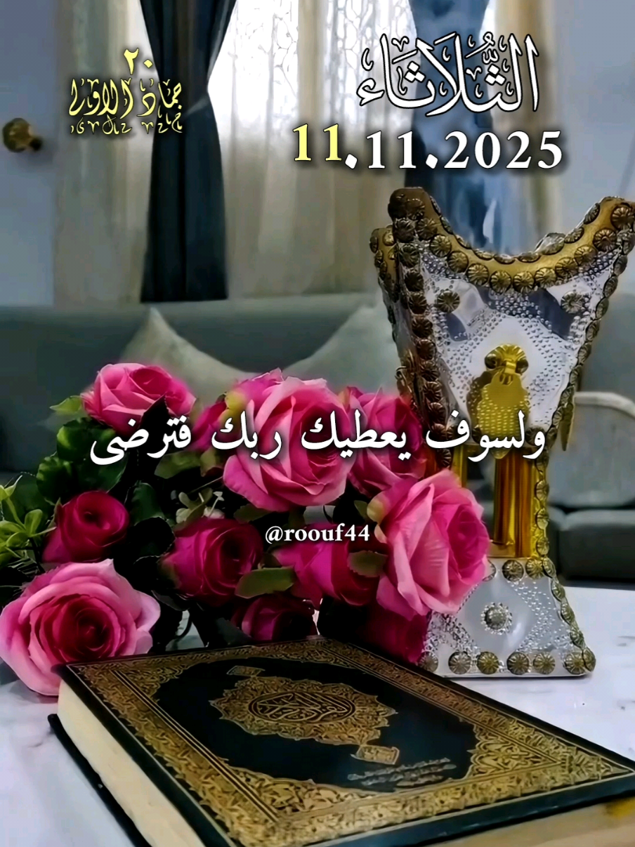 وَلَسَوْفَ يُعْطِيكَ رَبُّكَ فَتَرْضَى 🤍🤍 #دعاء_يوم_الثلاثاء #يارب 🌺🌺 #اللهم_امين_يارب_العالمين 🕊🕊 #دعاء_يوم_الثلاثاء ❤️‍🔥❤️‍🔥 #roouf44  دعاء يوم الثلاثاء يارب 🌹 🤲🤲🕋🕋🤲🤲