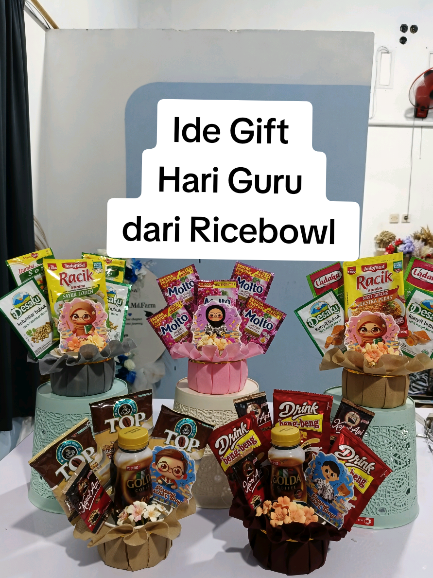 kali ini dari ricebowl 🤭 #buketprasmanan #bukethariguru #bukettumbler #kadounikhariguru #tokobuketponorogo 