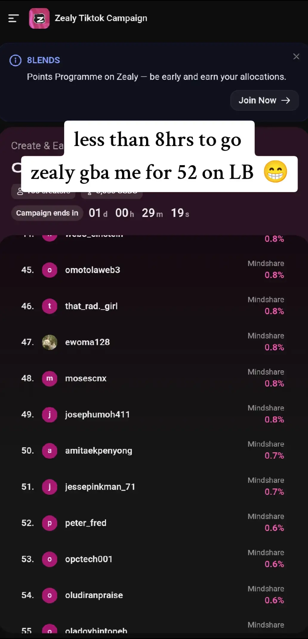 #zealy all the way  #zealycampaign #zealytiktokcampaign #zealyquest 