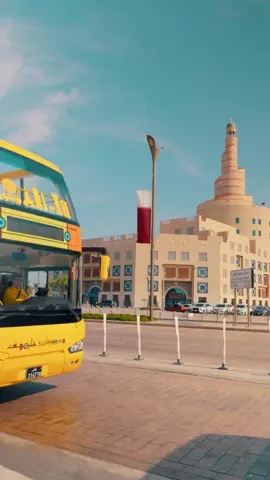 Enjoy the city’s highlights at your own pace through a Hop-On Hop-Off tour with Doha Bus 🚌🤩 ‎استمتعوا بأبرز معالم المدينة من خلال جولة في باص الدوحة 🚌🤩 #visitqatar #doha #قطر  📞 4442 2444