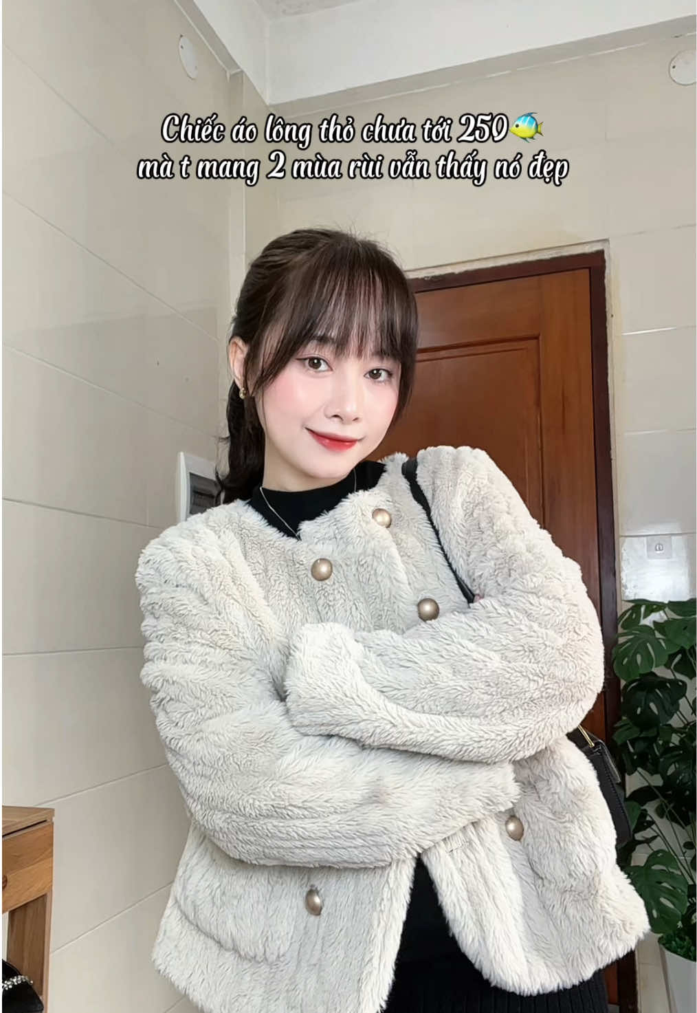 Áo lông thỏ mịn xịn, không rụng lông đâu, hốt liền nha mấy bàaa❄️ #aolong #phoidoxinh #outfit #xuhuong 