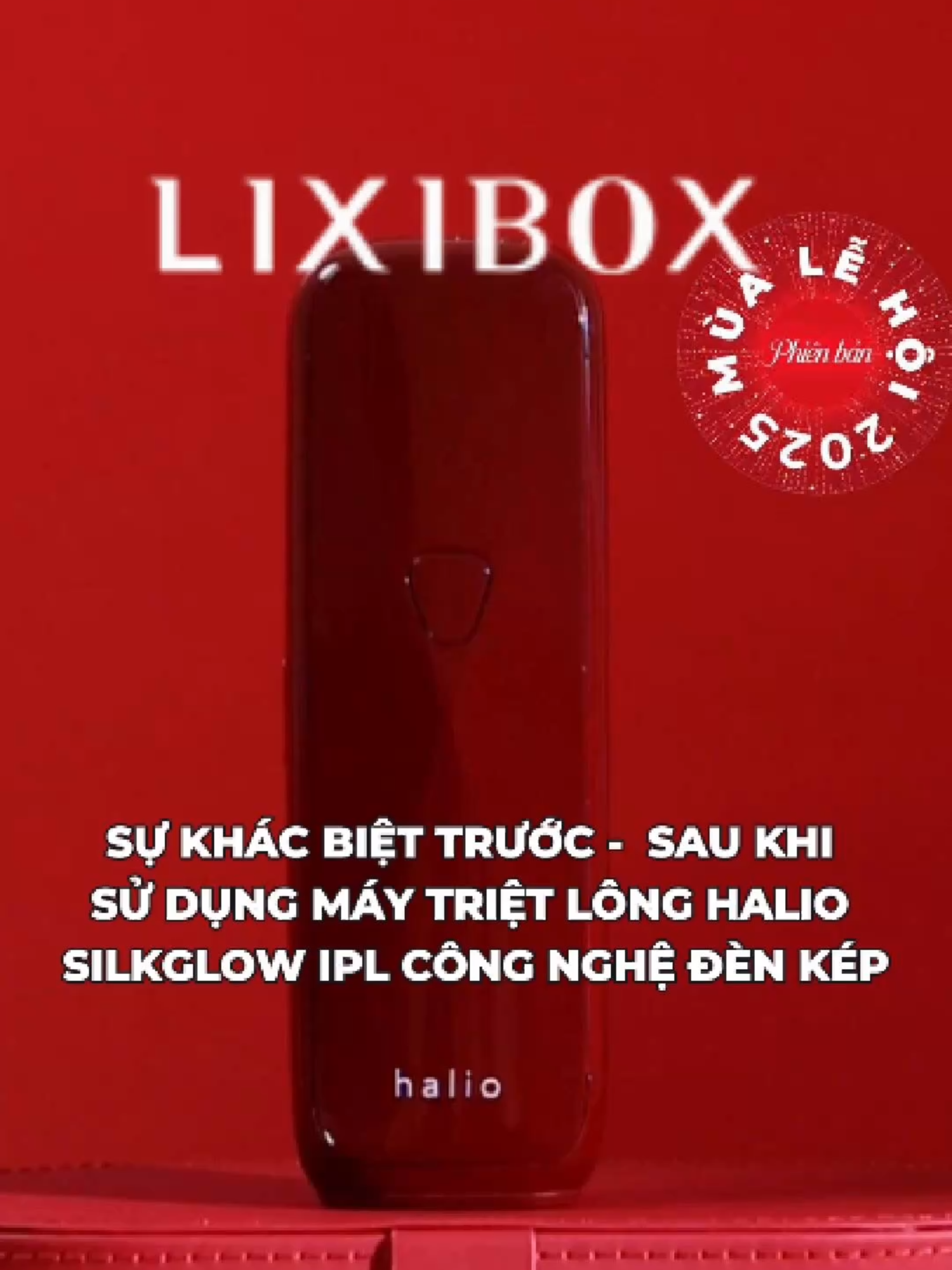 Sự khác biệt trước và sau rõ rệt khi sử dụng Máy Triệt Lông Halio SilkGlow IPL Công Nghệ Đèn Kép Phiên Bản Mùa Lễ Hội #lixibox #halio #maytrietlonghalio #trietlanhIPLsapphire #hairremovalhalio