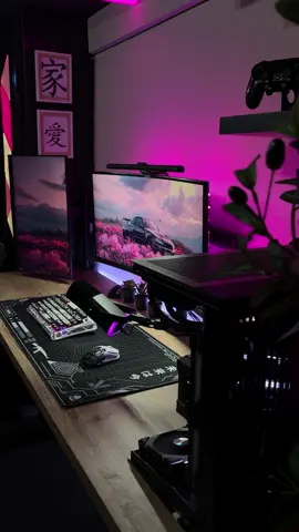 Pink vibes on Monday 🩷 #desksetup #setup #pcgaming #GamingSetup #pink 