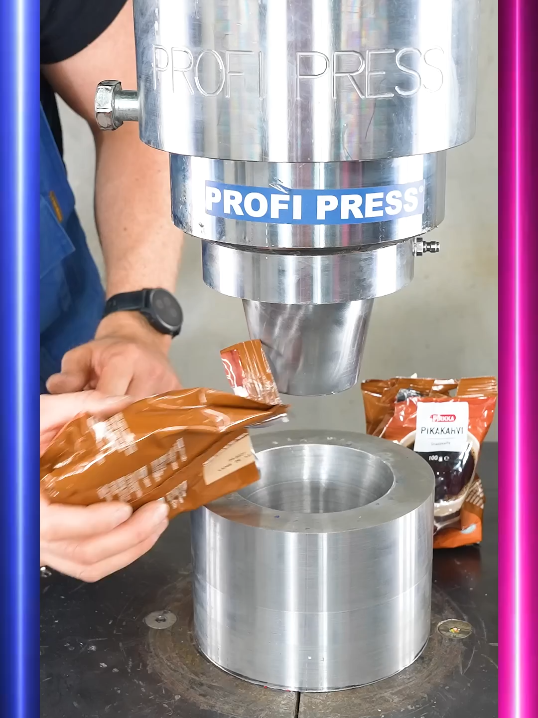 Coffee Cup Made from Coffee with 300 Ton Press! ☕💥 #hydraulicpress #coffeelovers #satisfying_final