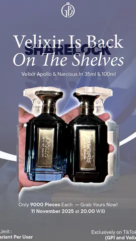 H-24 JAM VELIXIR RESTOCK CATAT CATAT ‼️‼️🔥💯 - APOLLO 35 ML (4000 pcs) - APOLLO 100 ML (5000 pcs) - NARCISUS 35 ML (4000 pcs) - NARCISUS 100 ML (5000 pcs) #velixir #apollo #narcisus #restock #parfumviral 