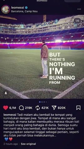 long time no see you at camp nou leo, and now stop by camp nou to reminisce#leomessi 