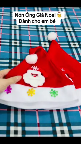 Nón Ông Già Noel dành cho em bé đội dễ thương #embe #noel #giangsinh #onggianoel #xuhuong 