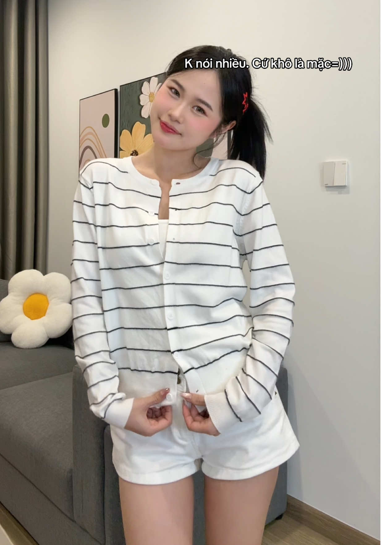 Mềm mềm mặc thích lắm😭🫰🫰 #aokhoaccardigan #lanbebe 