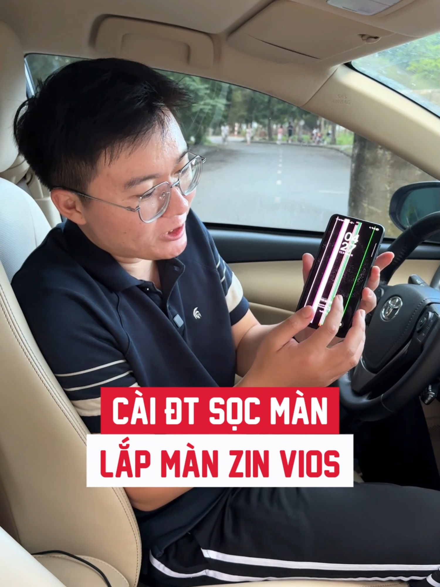 Điện thoại sọc vẫn cài ngon các bác nhé #huysmartcar #dienthoaiketnoimanzin #vios #xemyoutubemanzin
