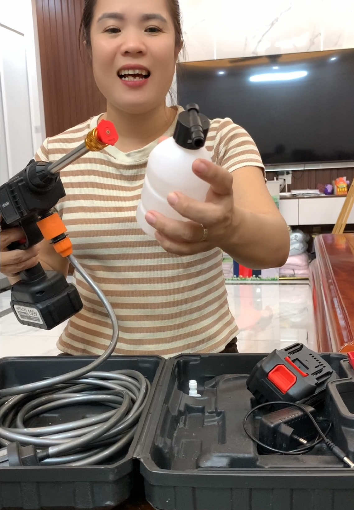 Máy rửa xe tại nhà ##xuhuongtiktok #mayruaxe #mayruaxecaoap #mayruaxemini #mayruaxegiađinh 