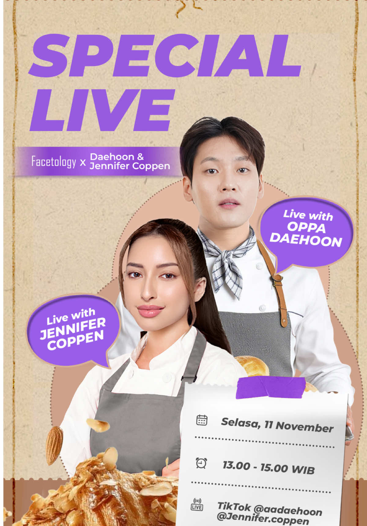 Bakal seseru apa ya @AA Daehoon 대훈 sama @Mamanya kamari LIVE bareng besok?🤪 CATET JAM NYA JANGAN SAMPE KELEWATAN⚠️⚠️⚠️ #Facetology #Skincare #Sunscreen 
